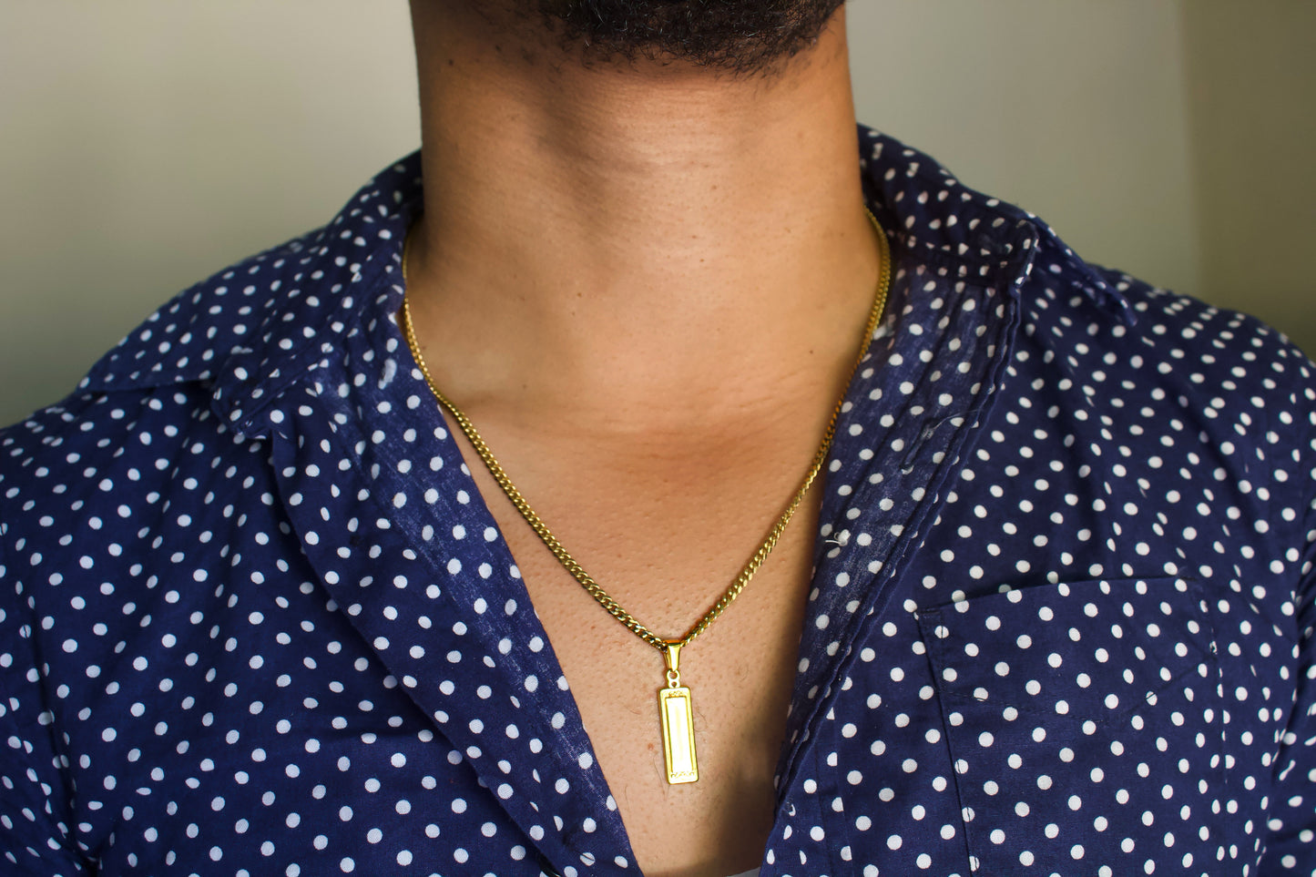 Mens Dapper Rec Pendant Chain