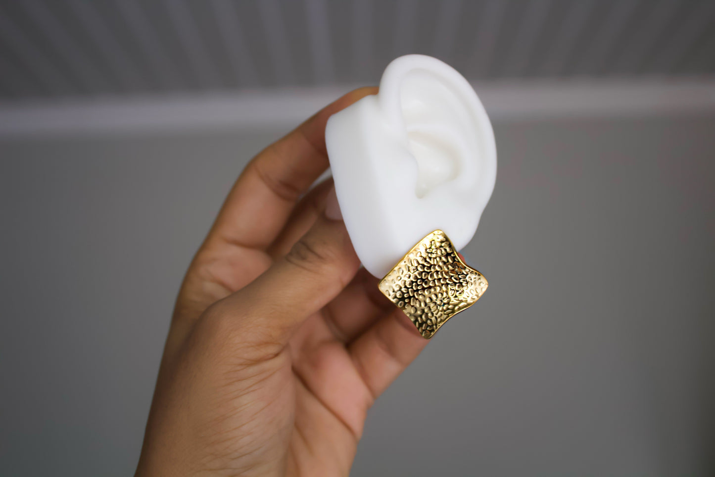 Hammered Statement Earring