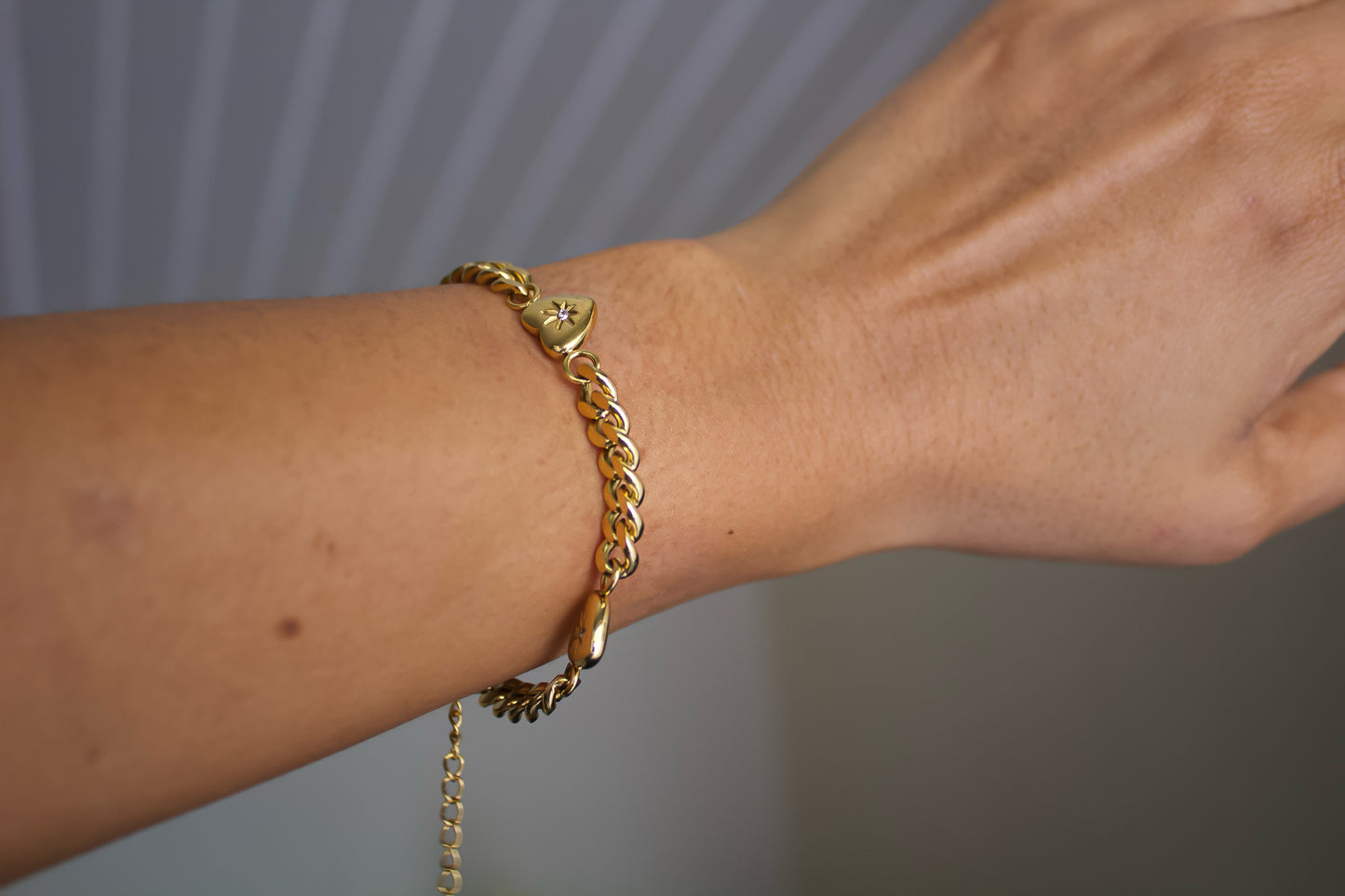 Heart cuban link Bracelet