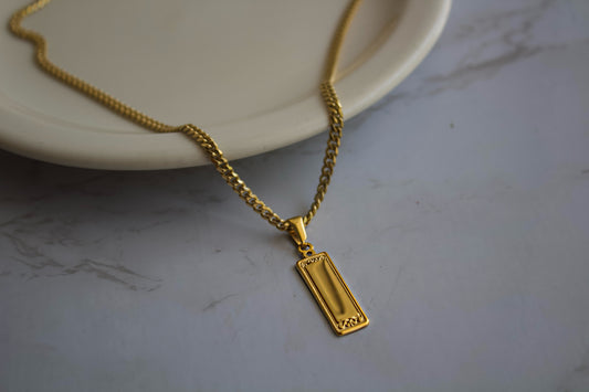 Mens Dapper Rec Pendant Chain