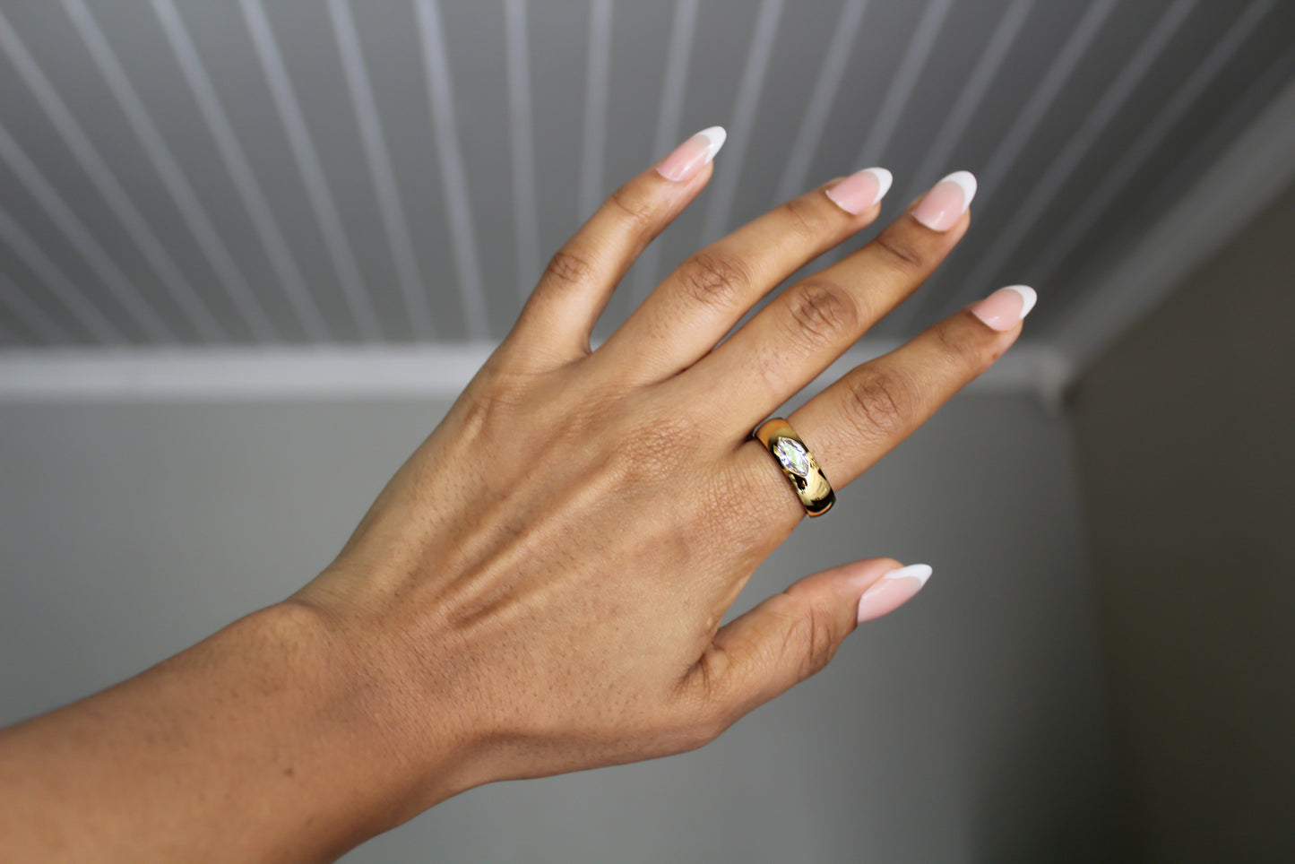 Water Drop Zircon Ring
